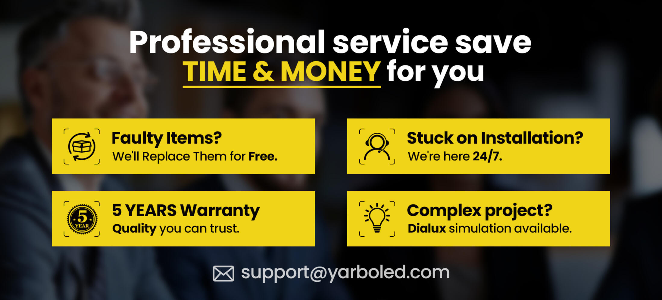 YARBO We′re here 24/7 YARBO Professional YARBO LED Light Support & Customer Service,YARBO LED Wall Pack Light,YARBO Parking Lot Light,YARBO Barn light,YARBO Smart Lantern Light,YARBO LED Light